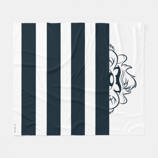 TAZ™ versteckt sich in Streifen Fleecedecke (Vorderseite (Horizontal))