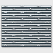 TAZ™ versteckt sich in Streifen Geschenkpapier (Flach)