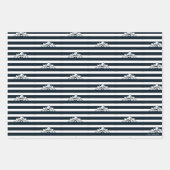 TAZ™ versteckt sich in Streifen Geschenkpapier Set (Vorderseite)