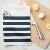 TAZ™ versteckt sich in Streifen Geschirrtuch (Viertel Falte)