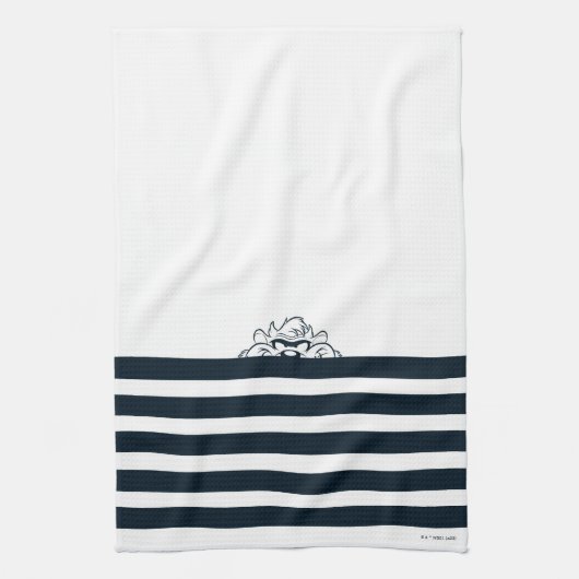 TAZ™ versteckt sich in Streifen Geschirrtuch (Vertikal)