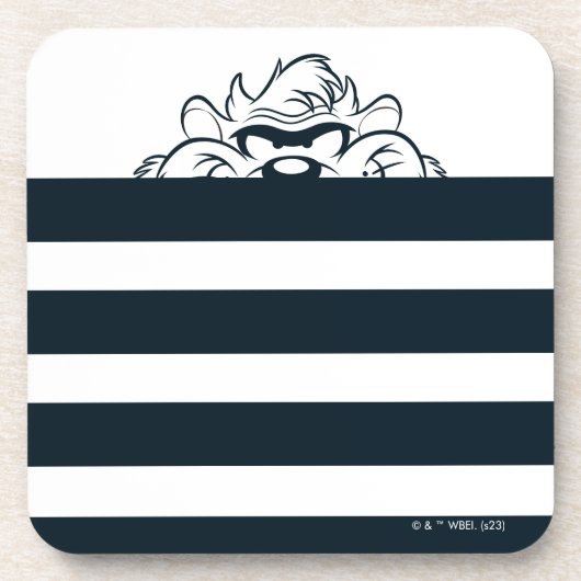 TAZ™ versteckt sich in Streifen Getränkeuntersetzer (Vorderseite)