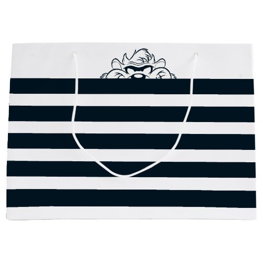 TAZ™ versteckt sich in Streifen Große Geschenktüte (Vorderseite)