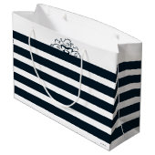 TAZ™ versteckt sich in Streifen Große Geschenktüte (Rückseite Schrägansicht)
