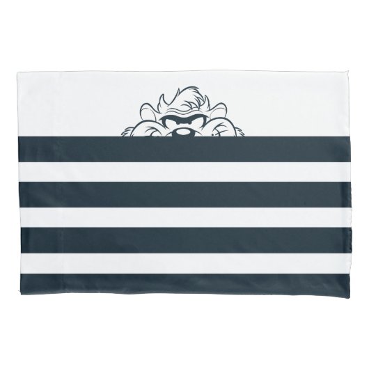 TAZ™ versteckt sich in Streifen Kissenbezug (Vorderseite)