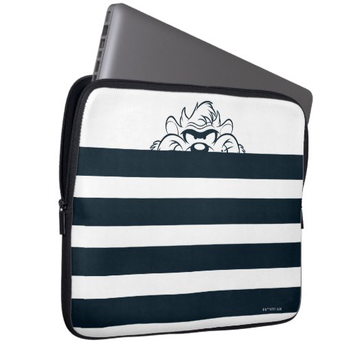 TAZ™ versteckt sich in Streifen Laptopschutzhülle (Vorne Rechts)