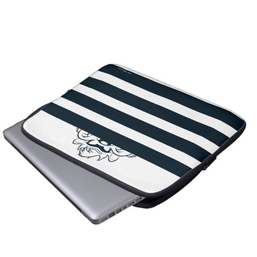 TAZ™ versteckt sich in Streifen Laptopschutzhülle (Vorne Knopf)