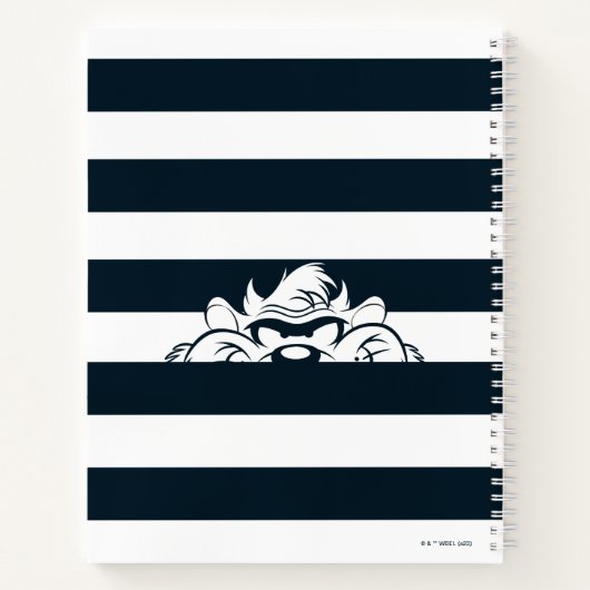 TAZ™ versteckt sich in Streifen Notizblock (Rückseite)