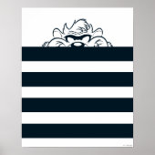 TAZ™ versteckt sich in Streifen Poster (Vorne)