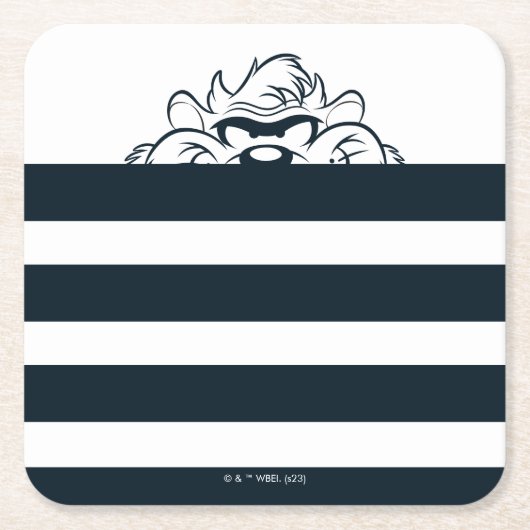 TAZ™ versteckt sich in Streifen Rechteckiger Pappuntersetzer (Vorderseite)