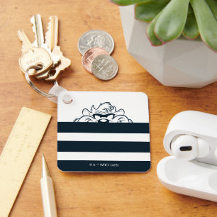 TAZ™ versteckt sich in Streifen Schlüsselanhänger