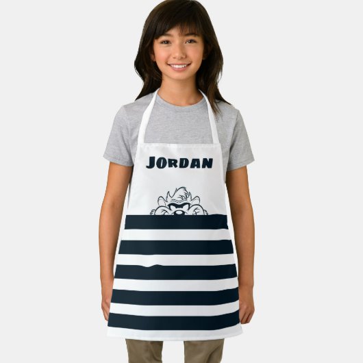 TAZ™ versteckt sich in Streifen Schürze (Insitu)