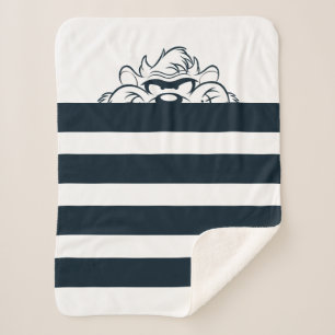 TAZ™ versteckt sich in Streifen Sherpadecke