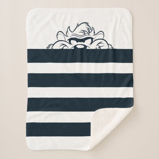 TAZ™ versteckt sich in Streifen Sherpadecke (Vorderseite)