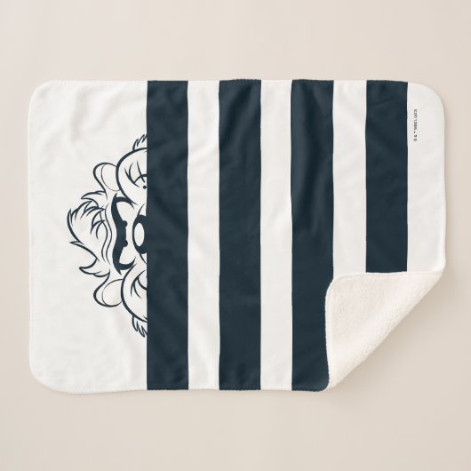 TAZ™ versteckt sich in Streifen Sherpadecke (Vorderseite (Horizontal))