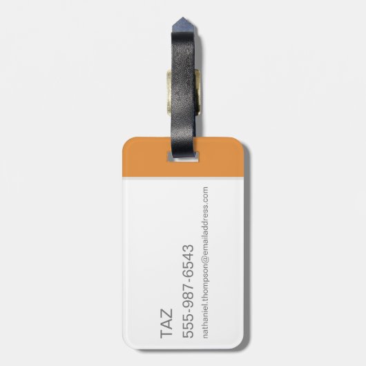 TAZ™ Whirling Tornado Gepäckanhänger (Rückseite vertikal)