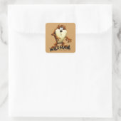 TAZ™ - Wilder Mann Quadratischer Aufkleber (Tasche)