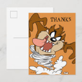 TAZ™ Wirbelsturm Postkarte (Vorne/Hinten)