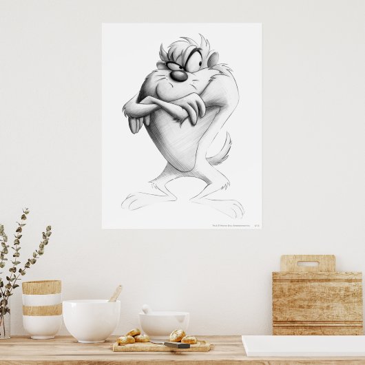 TAZ™ Zeichnend Poster (Küche)