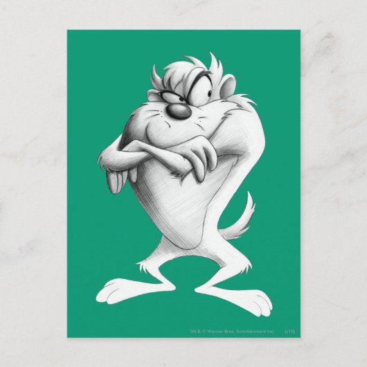 TAZ™ Zeichnend Postkarte (Vorderseite)