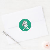 TAZ™ Zeichnend Runder Aufkleber (Umschlag)