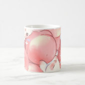 Taza Adorable de Diseño de conejitos fondo rosa Kaffeetasse (Mittel)