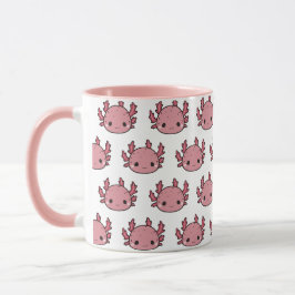 Taza ajolote rosa kawaii tasse