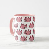 Taza ajolote rosa kawaii tasse (Vorderseite Links)