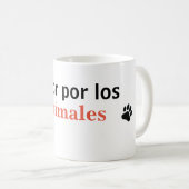 Taza amor por los animales kaffeetasse (VorderseiteRechts)