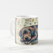 Taza Artística Relájate & Libros Perro Durmiendo Kaffeetasse (Vorderseite Links)