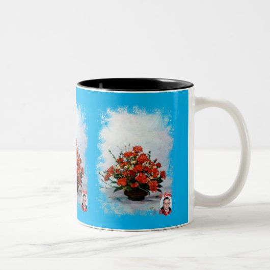 Taza Bicolor Bodegón de flores Zweifarbige Tasse (Rechts)