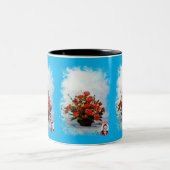 Taza Bicolor Bodegón de flores Zweifarbige Tasse (Mittel)