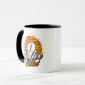 Taza Bicolor para café "coffee addict". Tasse (Vorderseite Links)