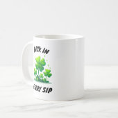 Taza blanca clásica de café diseño trébol kaffeetasse (Vorderseite Links)