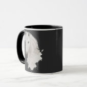 TAZA CABALLO BLANCO CON FONDO NEGRO TASSE (Vorderseite Links)