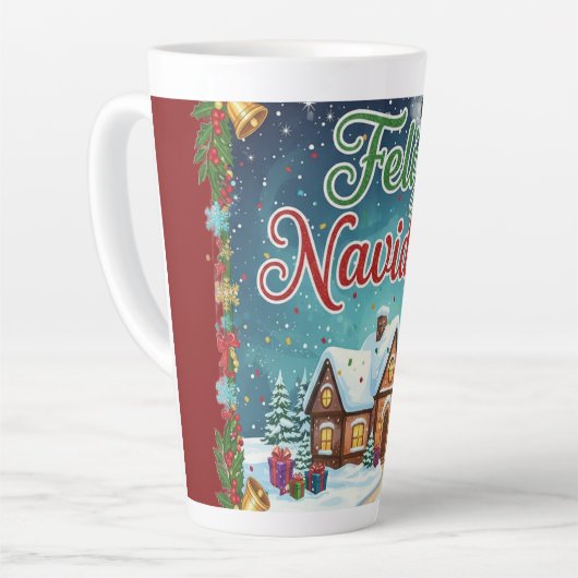 Taza Café Latte de Navidad – Feliz Navidad con Cas Milchtasse (Linke Ecke)