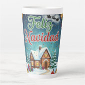 Taza Café Latte de Navidad – Feliz Navidad con Cas Milchtasse (Vorderseite)