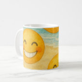 taza carita feliz en la playa kaffeetasse (Vorderseite Links)