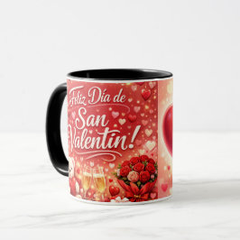 Taza Clásica “Feliz Día de San Valentín” con Coraz Tasse