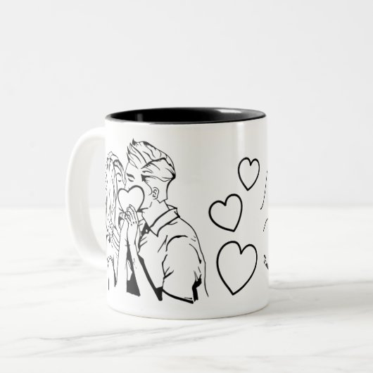 Taza combo,15 oz,cafe zweifarbige tasse (Vorderseite Links)