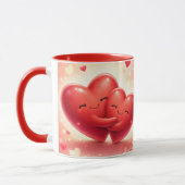 Taza Combo con Diseño de Corazones “My Love” | Reg Tasse (Links)