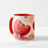 Taza Combo con Diseño de Corazones “My Love” | Reg Tasse (Vorderseite Links)