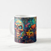 TAZA CON DISEÑO DE CALAVERA KAFFEETASSE (Vorderseite Links)
