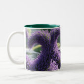 Taza con diseño de lavanda – Love and Peace Zweifarbige Tasse (Links)