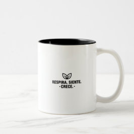 Taza con Frase Inspiradora "Respira, Siente, Cree" Zweifarbige Tasse