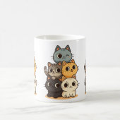 Taza con gatitos dibujado a mano. kaffeetasse (Mittel)