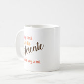 Taza con ・- Hoy será un día diferente. Kaffeetasse (Vorderseite Links)