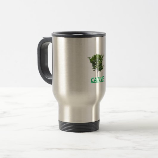Taza con la foto de una arbol en via de extinción reisebecher (Vorderseite Links)