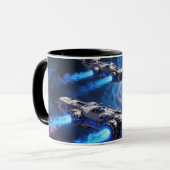Taza con nave entrando en agujer interdimensional tasse (Vorderseite Links)