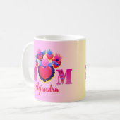 Taza Corazones para Mamá Nombre editable Kaffeetasse (Vorderseite Links)